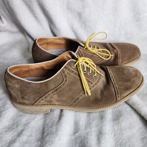 Johnston and Murphy Men's Size 12M Brown Suede Oxford Dress Shoes  59-0606
